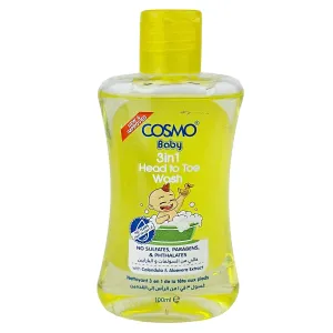 Cosmo 3-in-1 Baby Wash – Head to Toe for Sensitive Skin, 100ml – (Made in Dubai)
